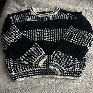 SHEIN Navy Blue striped sweater